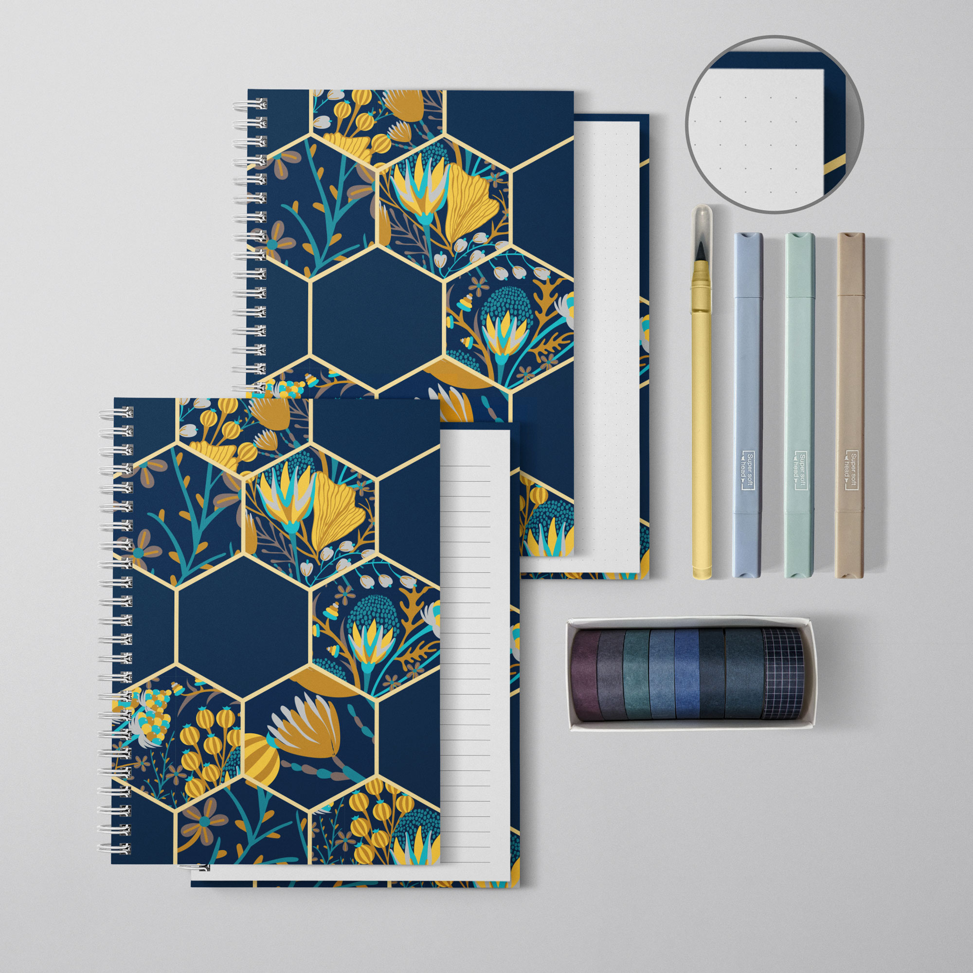 Fleurs hexagones Fleurs hexagones